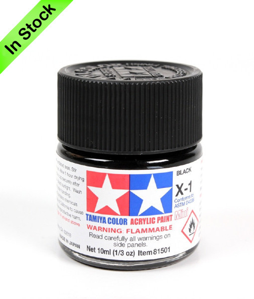 Tamiya 81501 Acrylic Mini X-1 Black