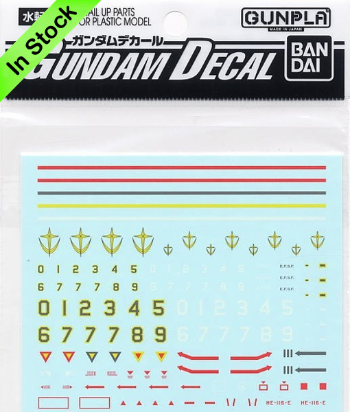 HG Gundam Decal Set MS EFSF 2
