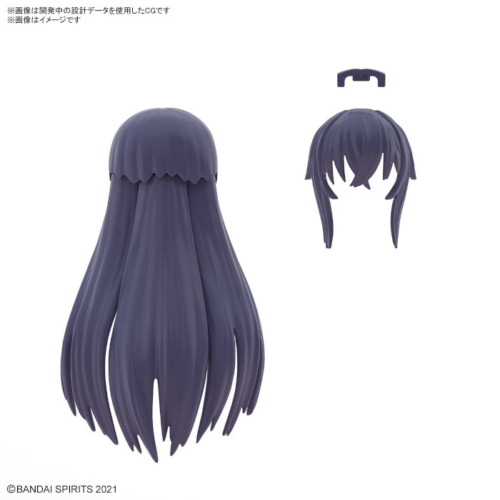 30MS Option Hair Style Parts 8 Long Hair 3 Navy 1