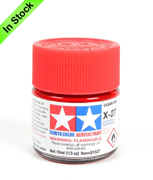 Tamiya 81527 Acrylic Mini X-27 Clear Red