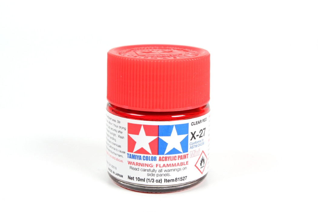 Tamiya 81527 Acrylic Mini X-27 Clear Red